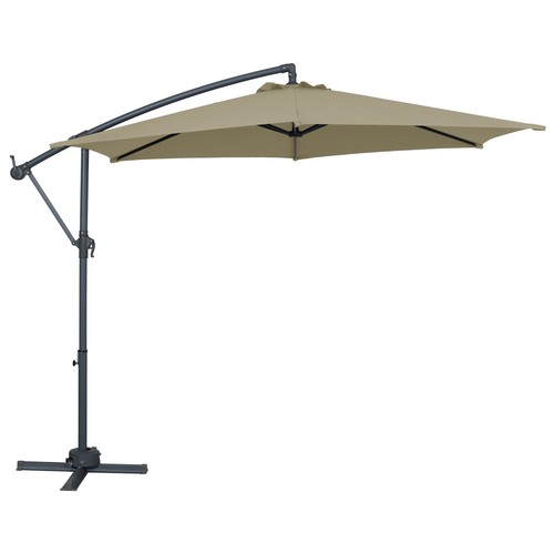 Parasol poliéster 360º 3x2,45 metros, GARDENSTAR