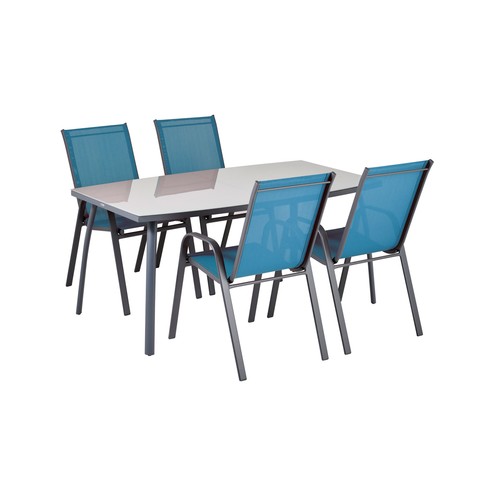 Mesa rectangular de acero de 160x90x73 cm, GARDENSTAR