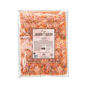 PALACIOS Pizza rectangular de jamón y queso 750 g.
