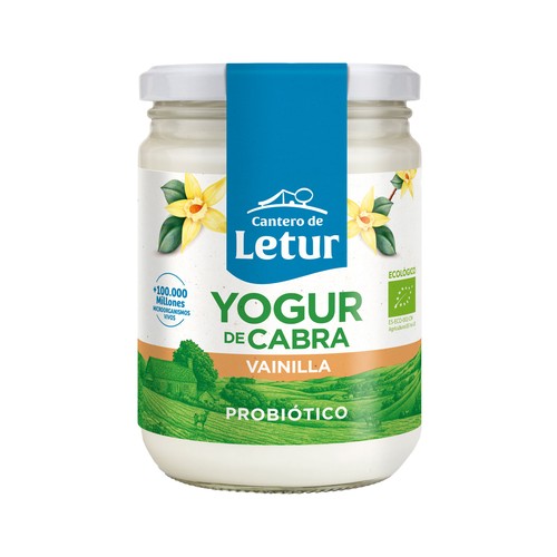 CANTERO DE LETUR Yogur ecológico de cabra con vainilla 420 g.