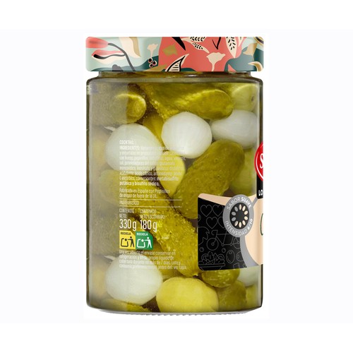 SERPIS Cocktail de aceitunas y encurtidos 180 g.