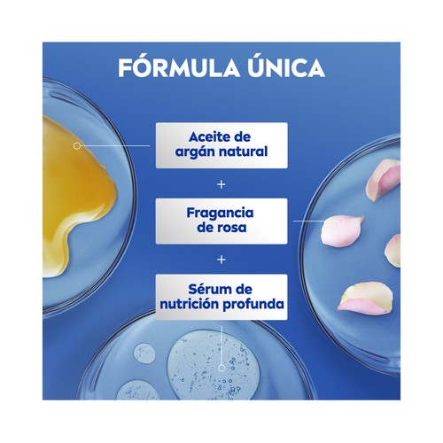 NIVEA Loción corporal (body milk) hidratante con aroma a rosa, pieles normales a secas 400 ml.