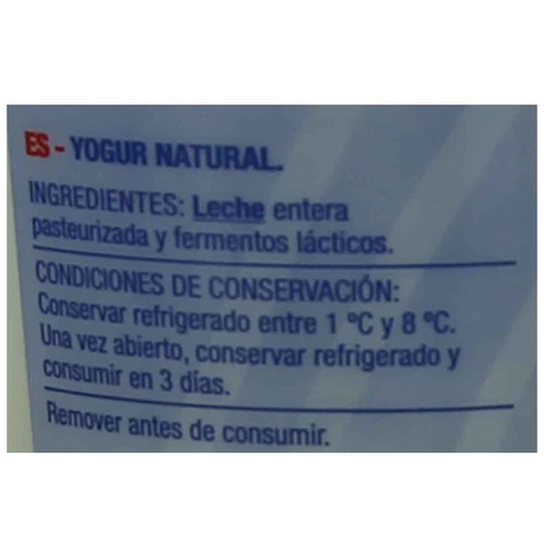 AUCHAN Yogur cremoso natural 500 g. Producto Alcampo