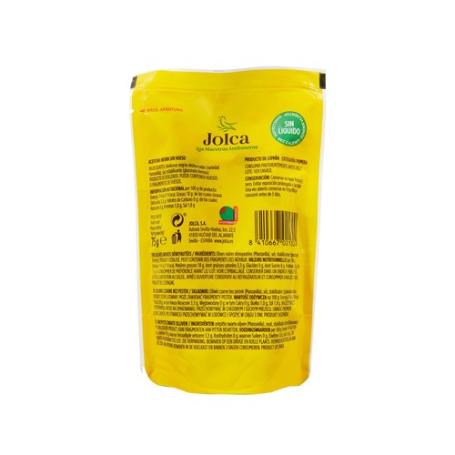 JOLCA Aceituna negra manzanilla sin hueso , 75 g.