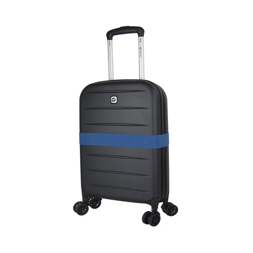 Maleta de cabina rígida tipo trolley extensible,  35x51x9 cm, color negro AIRPORT ALCAMPO.