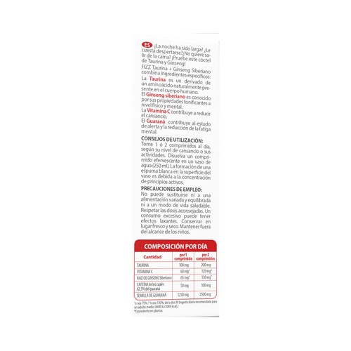 JUVAMINE Taurina Ginseng Efervescente  30 uds