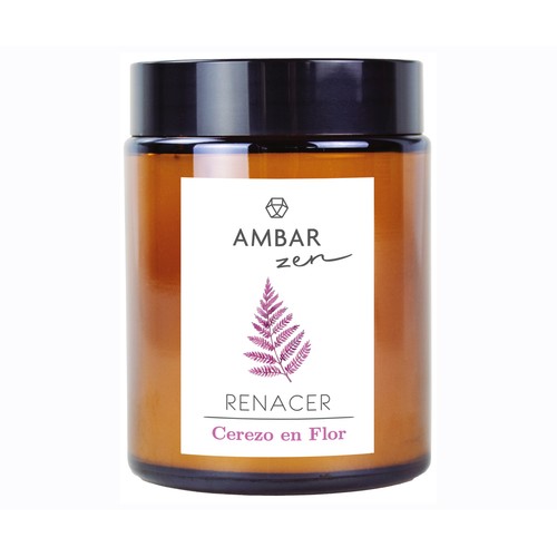 AMBAR Vela cerezo en flor 125 gr.
