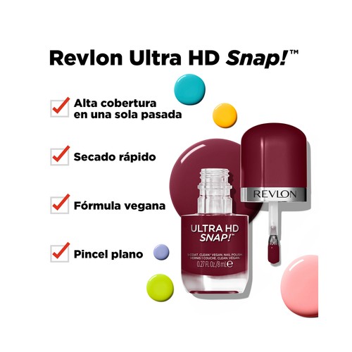 REVLON Ultra hd snap! tono 024 So shady Esmalte de uñas de secado rápido.