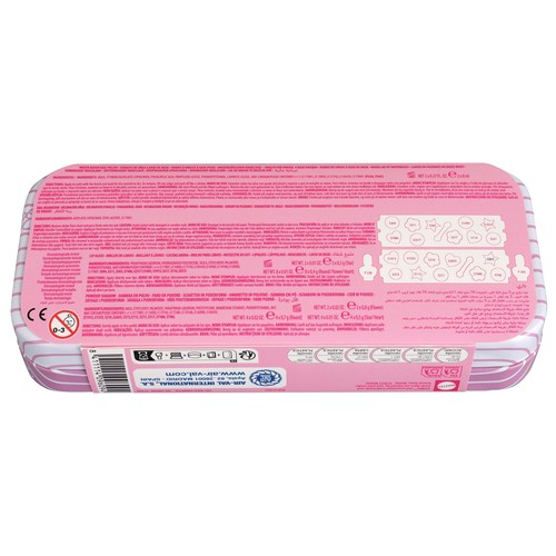 BARBIE Estuche metálico de maquillaje infantil.