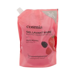Recambio de jabón (gel) líquido para manos, con aroma a frutos rojos 1 l.