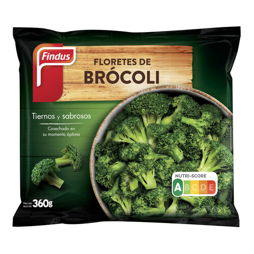 FINDUS Floretes de brócoli ultracongelados FINDUS 360 g.