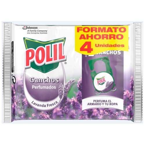 Antipolillas en colgador con aroma a lavanda POLIL Raid 4 uds.
