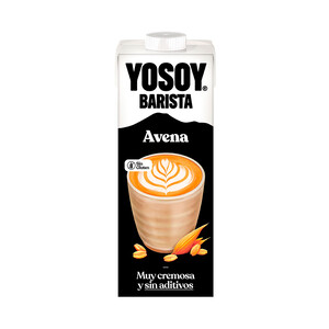 Imagen de YOSOY Barista Bebida vegetal de avena, sin azúcares añadidos, ideal para combinar con café 1 l.