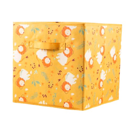 Caja cubo infantil de león, 31cm ACTUEL.