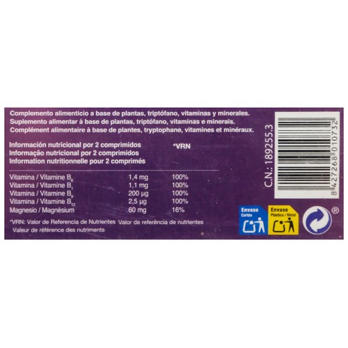 ANSIOMED Mente positiva Complemento alimenticio para un estado de ánimo positivo 45 comprimidos.