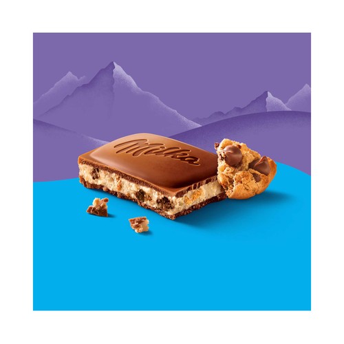 MILKA Chocolate con leche relleno de galletas chips ahoy 100 g.