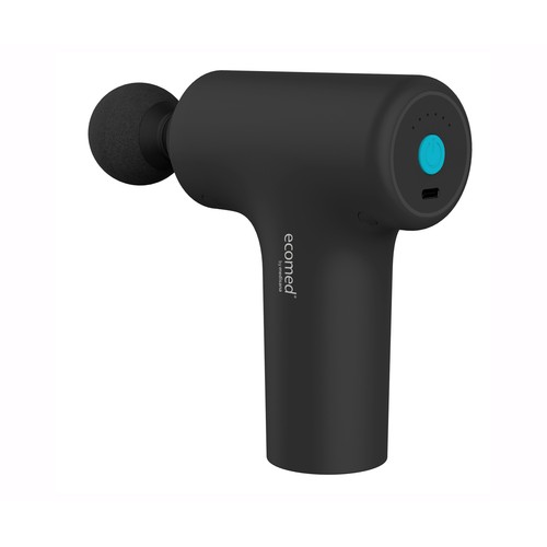 Pistola de masaje ECOMED MG-10E, 6 velocidades, 5 horas de autonomía, USB-C