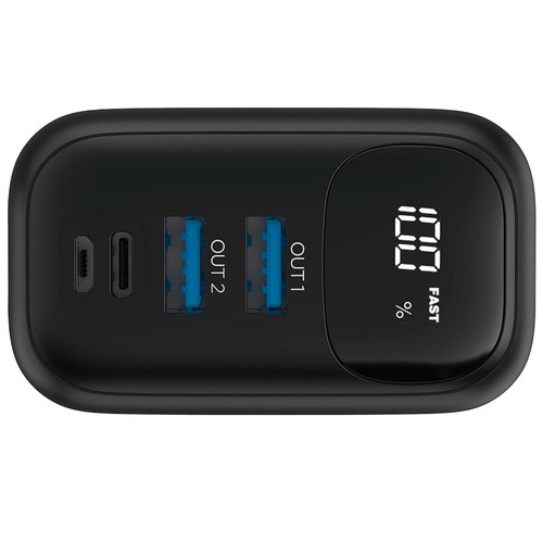Batería externa QILIVE 600165757, 30.000 mAh, 20W, color negro.