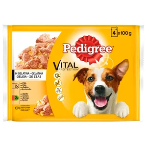 PEDIGREE Comida para perro a base de pollo y cordero 4 x 100 g.