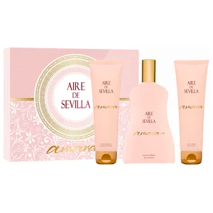 AIRE DE SEVILLA Amara Estuche regalo para mujer con colonia, crema hidratante y gel de ducha.