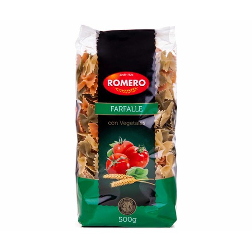 ROMERO Pasta lazos tres sabores, pasta ROMERO 500 gr.