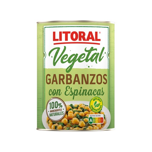 LITORAL Garbanzos con espinacas 425 g.