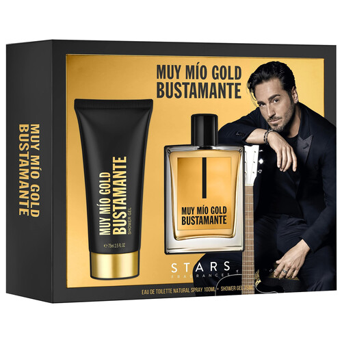 BUSTAMANTE Muy mío gold Estuche de colonia y gel para hombre