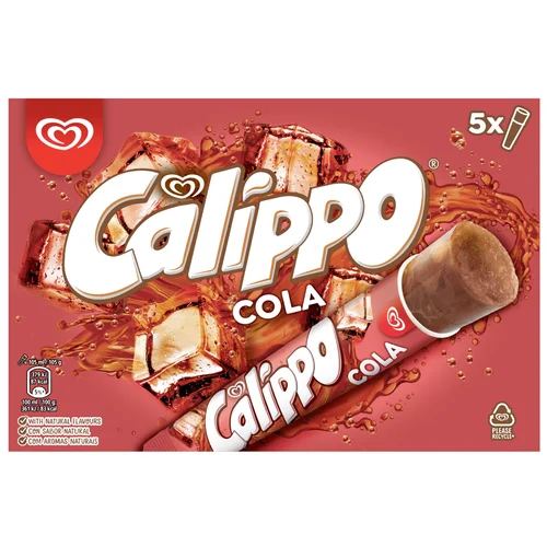 Polos de diferentes sabores, cola (2), lima, naranja y fresa super mix 5 x 105 ml.