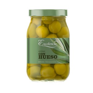 Imagen de EXCELENCIA Aceitunas verdes manzanilla sin hueso EXCELENCIA 400 g.