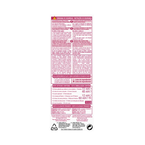L´ORÉAL PARIS Excellence creme Tinte de pelo permanente tono 1 Negro.