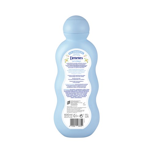 DENENES Gel y champú infantil, con karité y petit grain, que no pica en los ojos DENENES Original 600 ml.