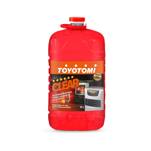 Bidón de isoparafina de 10 litros TOYOTOMI Clear, combustible puro.