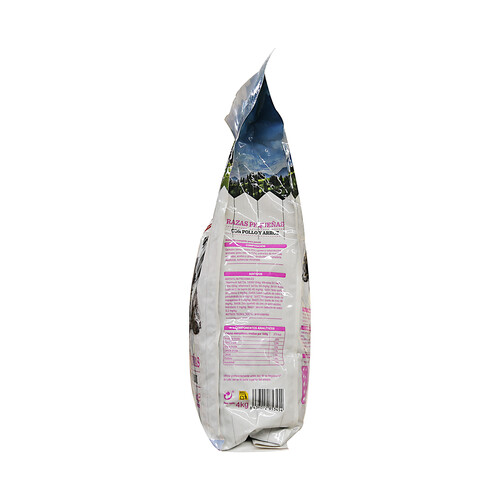 PRODUCTO ALCAMPO Pienso para perros raza pequeña a base de pollo y arroz PRODUCTO ALCAMPO 4 kg.