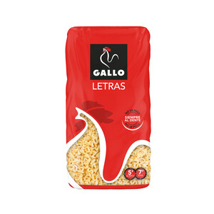 Imagen de GALLO Pasta de letras GALLO paquete de 400 G.