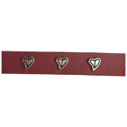 PRODUCTO ALCAMPO Collar (2 cm) de cuero y metal, de color rojo, para perros M - L (40 - 48 cm).