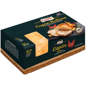 Imagen de COREN Capón relleno con mousse de foie trufado y arándanos, listo para hornear.