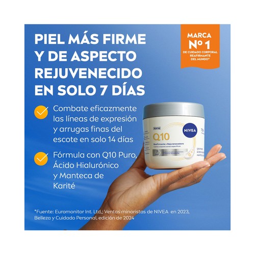 NIVEA Q10 Crema corporal reafirmante y rejuvenecedora para zonas específicas 400 ml.