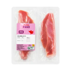 AUCHAN Solomillo de pavo al vacío, bipack Producto Alcampo.