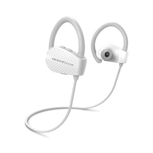 Auriculares deportivos bluetooth tipo cuello ENERGY SISTEM Earphones Bluetooth Sport 1+ snow, BLUETOOTH 5.1, USB-C, color blanco.