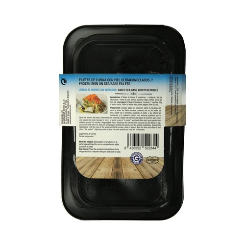 ALIGATOR Filetes de lubina congelados con piel 2 uds. 180 g.