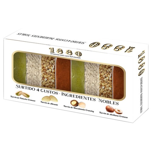 1880 Turrones surtidos 4 gustos 160 g.