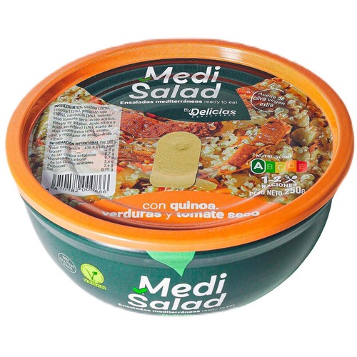 AGRUCAPERS Ensalada de quinoa, verduras y tomate seco, 250g.