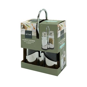 Imagen de Duo salero y pimentero, cristal y acero inoxidable, ALCAMPO.