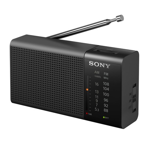 Radio portátil SONY ICF-P37 negra, sintonizador de radio AM/FM. 