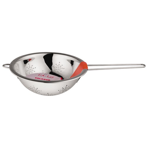 Escurridor de acero inoxidable con mango, 18cm. de diámetro, ACTUEL.