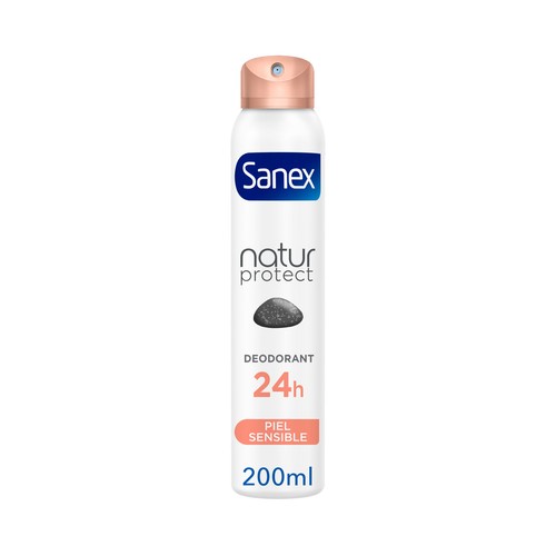 SANEX Natur protect Desodorante spray para mujer, antitranspirante 24 h, especial pieles sensibles 200 ml.