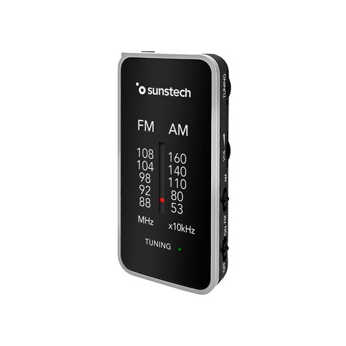 Radio analógica portátil SUNSTECH RPC6SL, Plata, FM/ AM.
