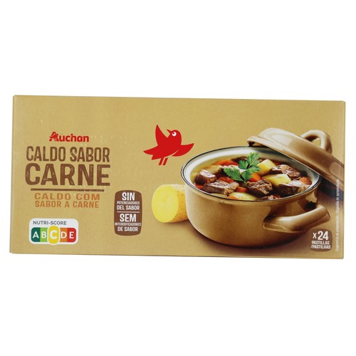 PRODUCTO ALCAMPO Pastillas de caldo de carne 24 uds. 240 g.
