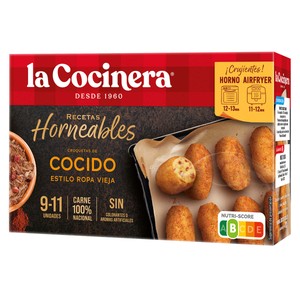 LA COCINERA Croquetas horneables de cocido (estilo ropa vieja)  Recetas horneables 340 g.