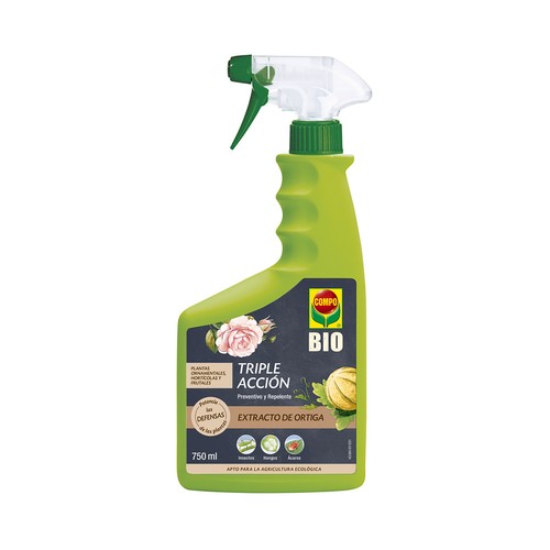 Triple acción insecticida + fungicida + acaricida 750 ml, COMPO.